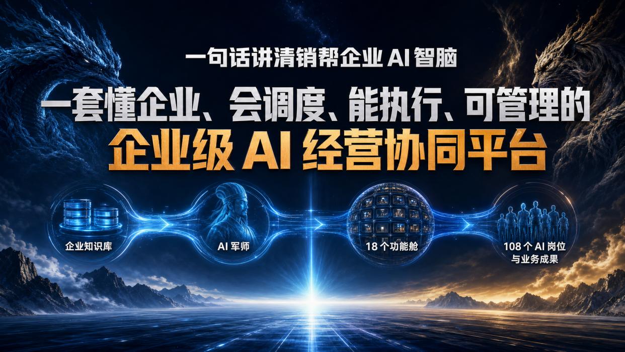 中小企业如何用 AI 把生意"跑"起来？销帮企业 AI 智脑能做什么 配图